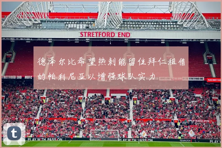 德泽尔比希望热刺能留住拜仁租借的帕利尼亚以增强球队实力
